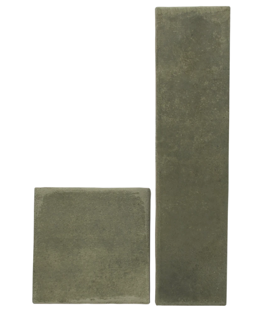 Carrelage Argile Khaki 6x24,6 cm - détail du carreau 2