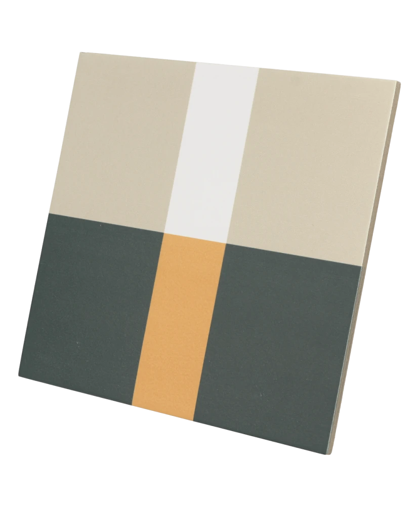 Carrelage Bauhome Band Cold 20x20 cm - vue latérale du carreau