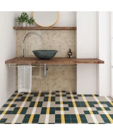 Carrelage Bauhome Band Cold 20x20 cm - vue d’ambiance