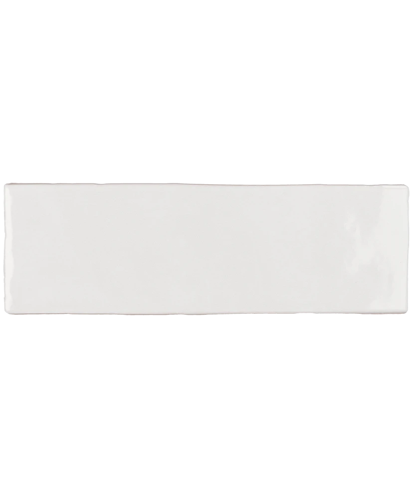 Carrelage Artisan White 6,5x20 cm - vue de face du carreau