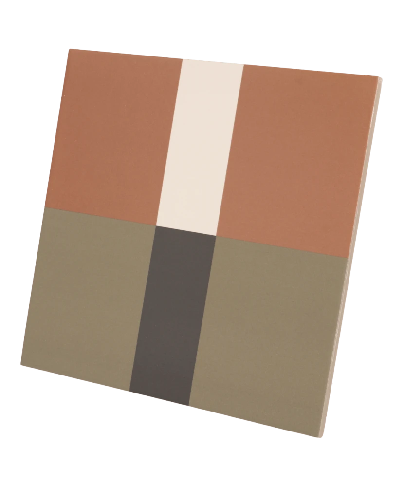 Carrelage Bauhome Band Warm 20x20 cm - vue latérale du carreau