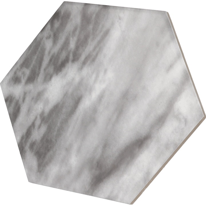 Bardiglio Hexagon Dark Matt 17.5x20 cm - carrelage NAIS