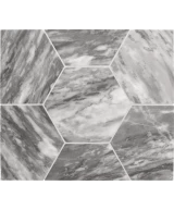 Carrelage Bardiglio Hexagon Dark Mat 17,5x20 cm - détail du carreau