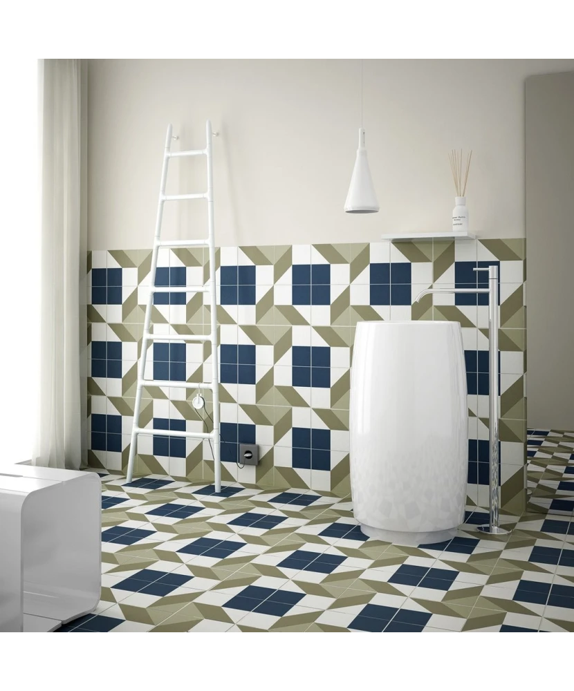 Carrelage Bauhome Karo Warm 20x20 cm - vue d’ambiance 2