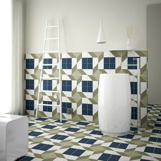 Carrelage Bauhome Karo Warm 20x20 cm - vue d’ambiance 2