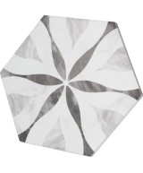 Carrelage Bardiglio Hexagon Flower Mat 17,5x20 cm - vue latérale du carreau