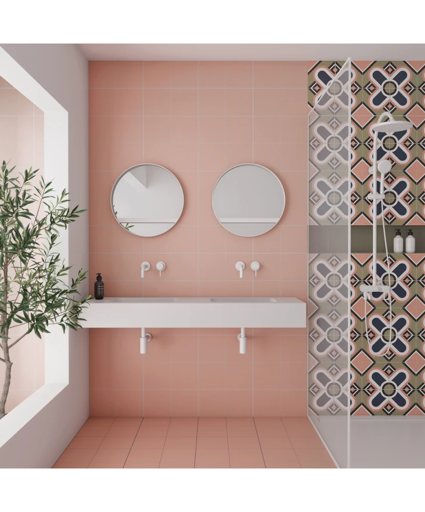Carrelage Bauhome Rose 20x20 cm - vue d’ambiance 7