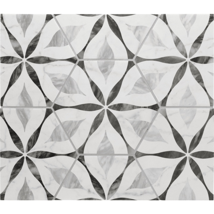 Bardiglio Hexagon Flower Matt 17.5x20 cm - carrelage NAIS - image 2