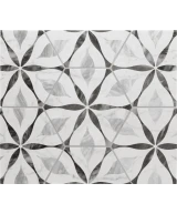 Carrelage Bardiglio Hexagon Flower Mat 17,5x20 cm - panneau de carreaux