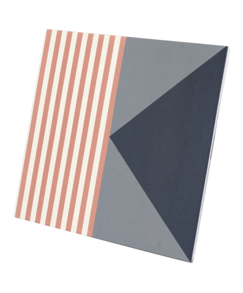 Carrelage Bauhome Strich Cold 20x20 cm - vue latérale du carreau