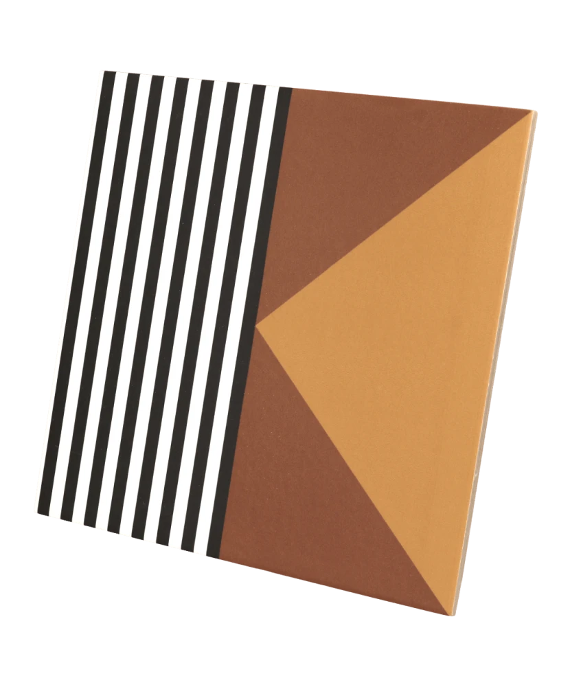 Carrelage Bauhome Strich Warm 20x20 cm - vue latérale du carreau