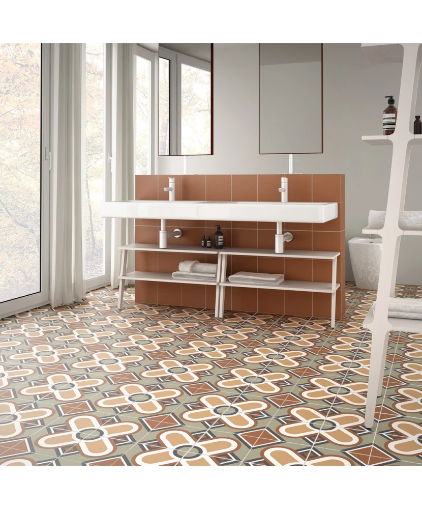 Carrelage Bauhome Terrakotta 20x20 cm - vue d’ambiance 2