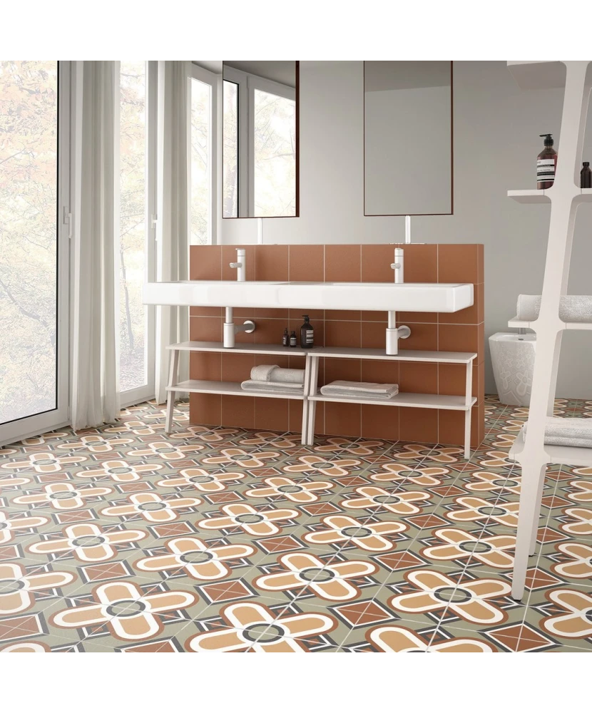 Carrelage Bauhome Terrakotta 20x20 cm - vue d’ambiance 3