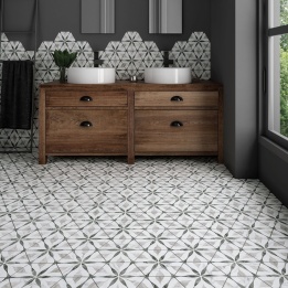 Bardiglio Hexagon Flower Matt 17.5x20 cm - carrelage NAIS - image 4