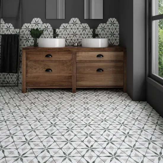 Bardiglio Hexagon Flower Matt 17.5x20 cm - carrelage NAIS - image 4