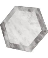 Carrelage Bardiglio Hexagon Geo Mat 17,5x20 cm - vue latérale du carreau