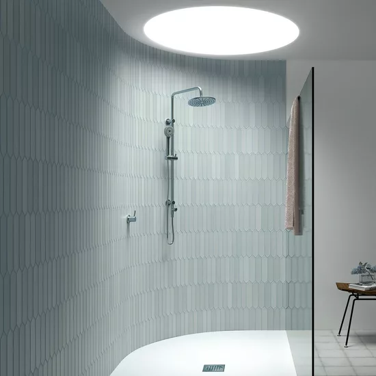 Carrelage Lanse Blue 5x25 cm - posé en salle de bain