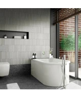 Carrelage Lanse Gray 5x25 cm - posé en salle de bain