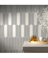 Carrelage Lanse Gray 5x25 cm - posé en cuisine