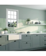 Carrelage Lanse Mint 5x25 cm - posé en cuisine