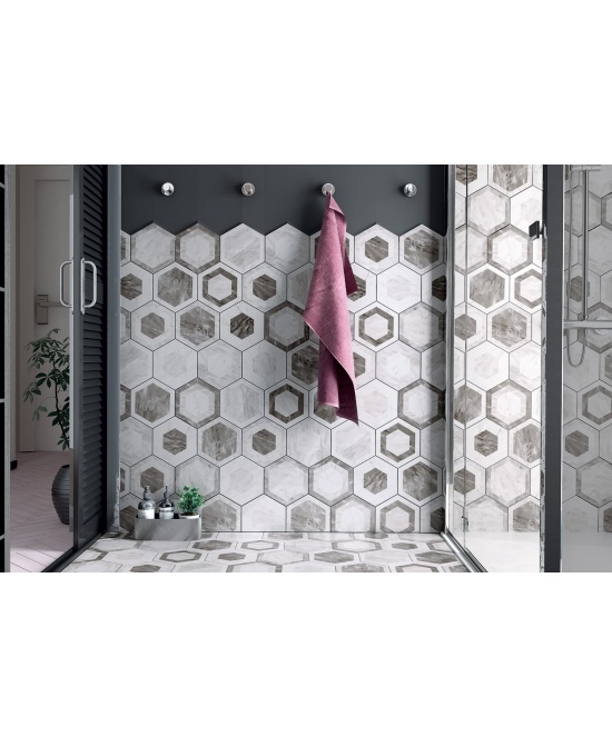 Bardiglio Hexagon Geo Matt 17.5x20 cm - carrelage NAIS - image 4