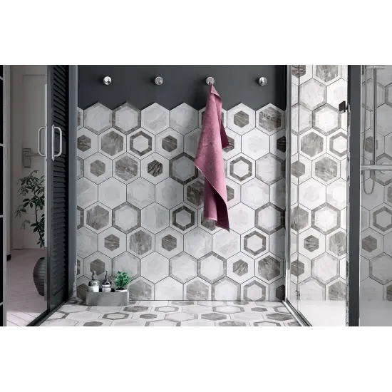 Bardiglio Hexagon Geo Matt 17.5x20 cm - carrelage NAIS - image 4