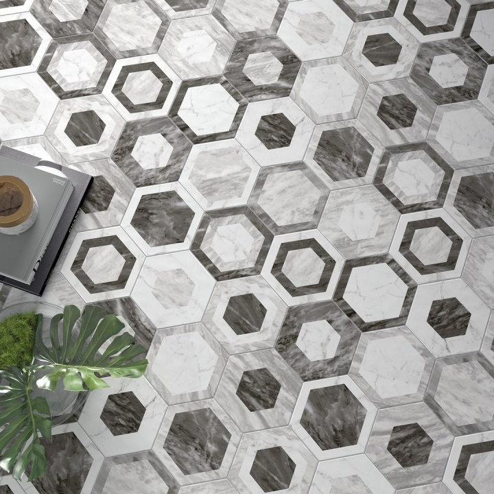 Bardiglio Hexagon Geo Matt 17.5x20 cm - carrelage NAIS - image 5