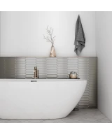 Carrelage Lanse Silver 5x25 cm - posé en salle de bain