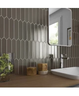 Carrelage Lanse Silver 5x25 cm - posé en salle de bain 2