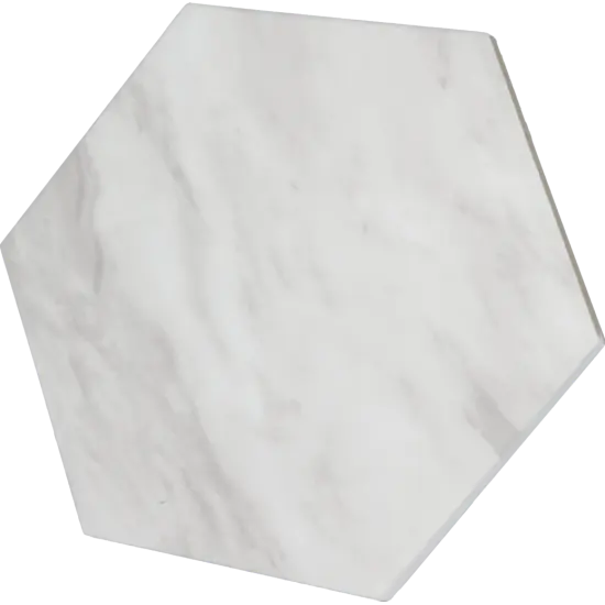 Carrelage Bardiglio Hexagon Light Mat 17,5x20 cm - vue latérale du carreau