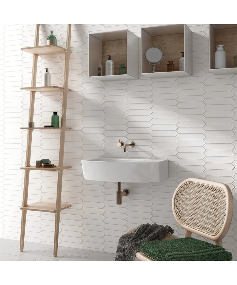 Carrelage Lanse White 5x25 cm - vue d’ambiance