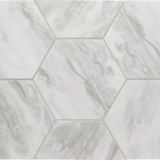 Carrelage Bardiglio Hexagon Light Mat 17,5x20 cm - panneau de carreaux