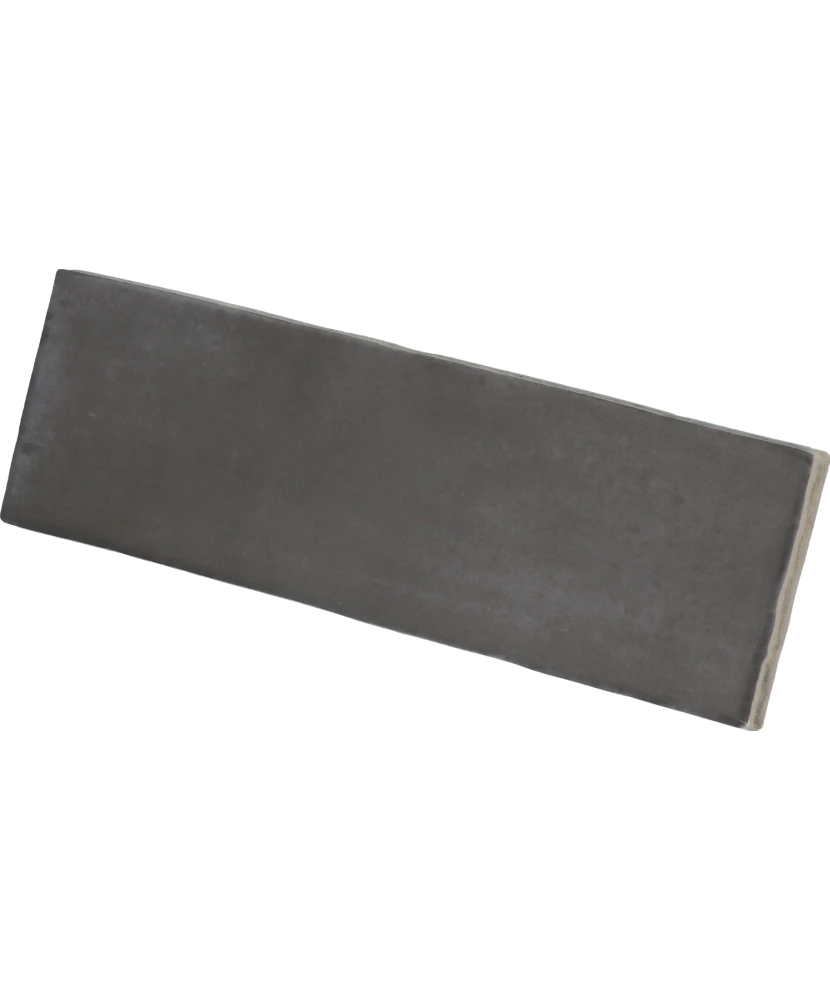 Carrelage Coco Black Hat Mat 5x15 cm - vue latérale du carreau