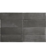 Carrelage Coco Black Hat Mat 5x15 cm - détail du carreau