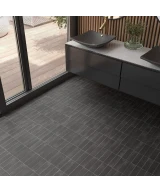 Carrelage Coco Black Hat Mat 5x15 cm - vue d’ambiance 2