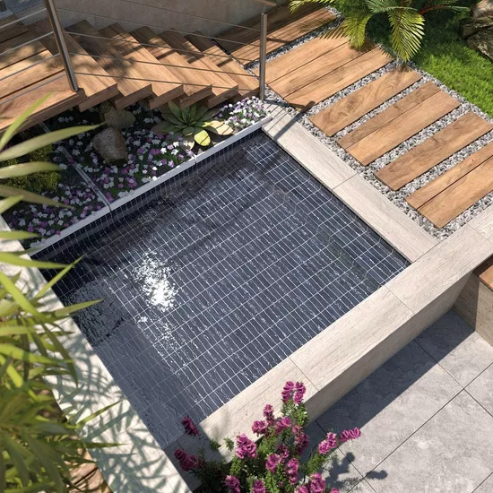 Carrelage Coco Blue Night 5x15 cm - vue d’ambiance 3
