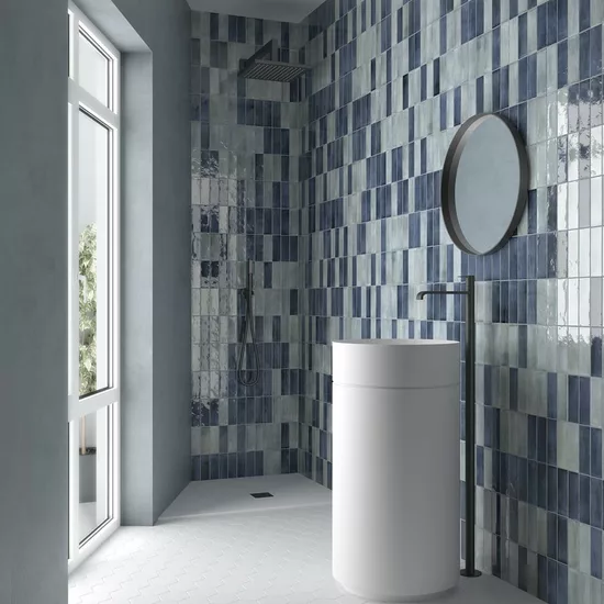 Carrelage Coco Blue Night 5x15 cm - vue d’ambiance 4