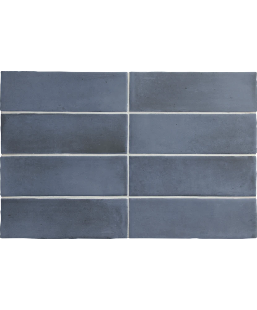 Carrelage Coco Blue Night Mat 5x15 cm - panneau de carreaux