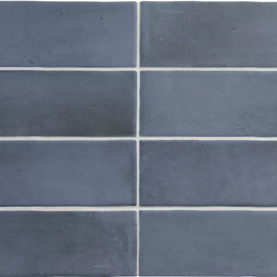 Carrelage Coco Blue Night Mat 5x15 cm - panneau de carreaux