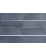 Carrelage Coco Blue Night Mat 5x15 cm - panneau de carreaux