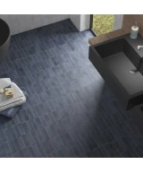 Carrelage Coco Blue Night Mat 5x15 cm - vue d’ambiance 2