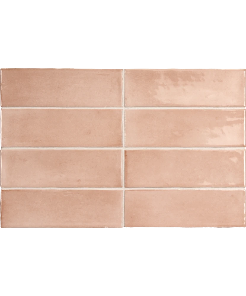 Carrelage Coco Orchard Pink 5x15 cm - panneau de carreaux