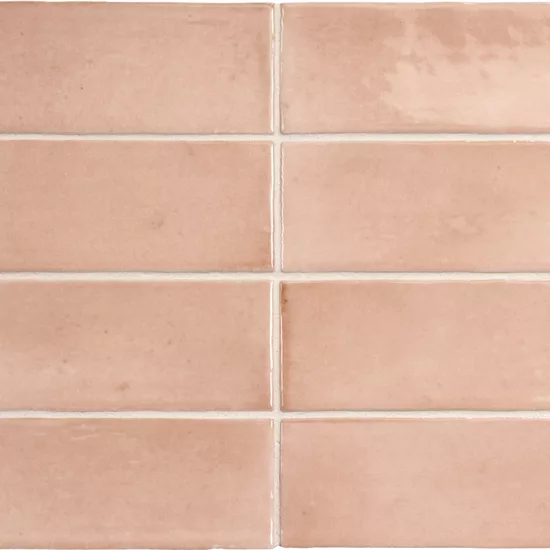 Carrelage Coco Orchard Pink 5x15 cm - panneau de carreaux