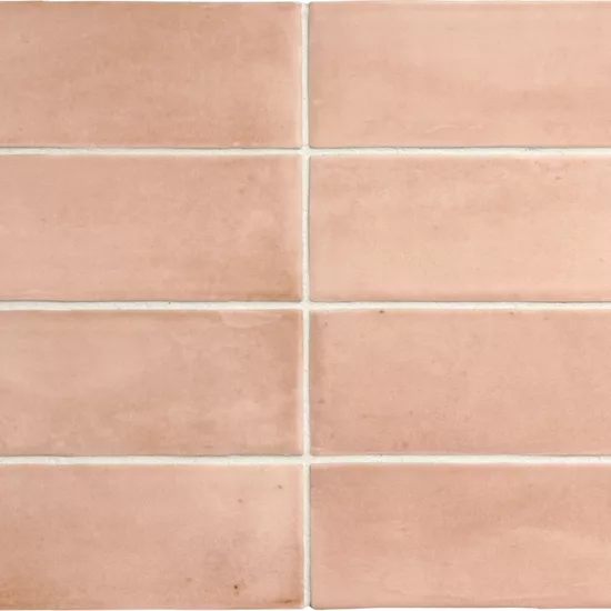 Carrelage Coco Orchard Pink Mat 5x15 cm - panneau de carreaux