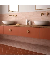 Carrelage Coco Orchard Pink Mat 5x15 cm - vue d’ambiance 4