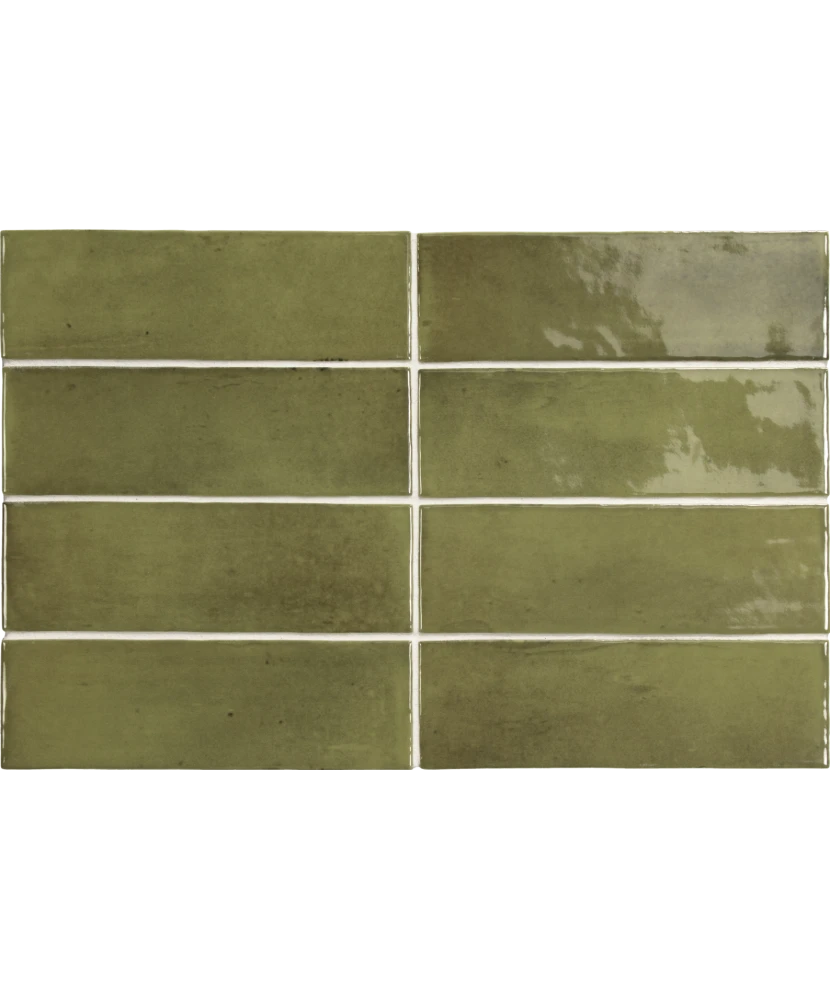 Carrelage Coco Verd 5x15 cm - panneau de carreaux