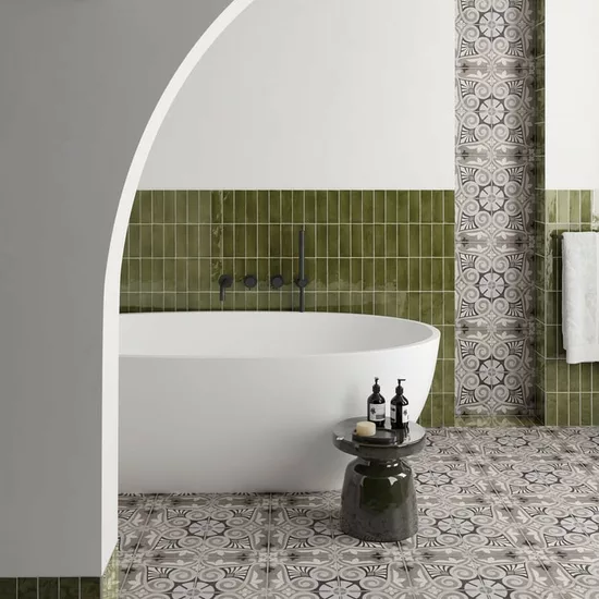 Carrelage Coco Verd 5x15 cm - vue d’ambiance 5