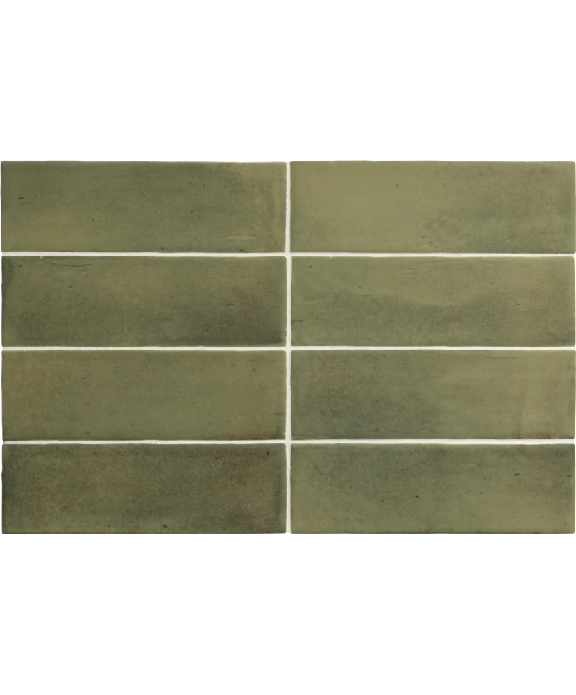 Carrelage Coco Verd Mat 5x15 cm - détail du carreau