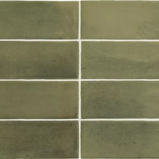 Carrelage Coco Verd Mat 5x15 cm - détail du carreau