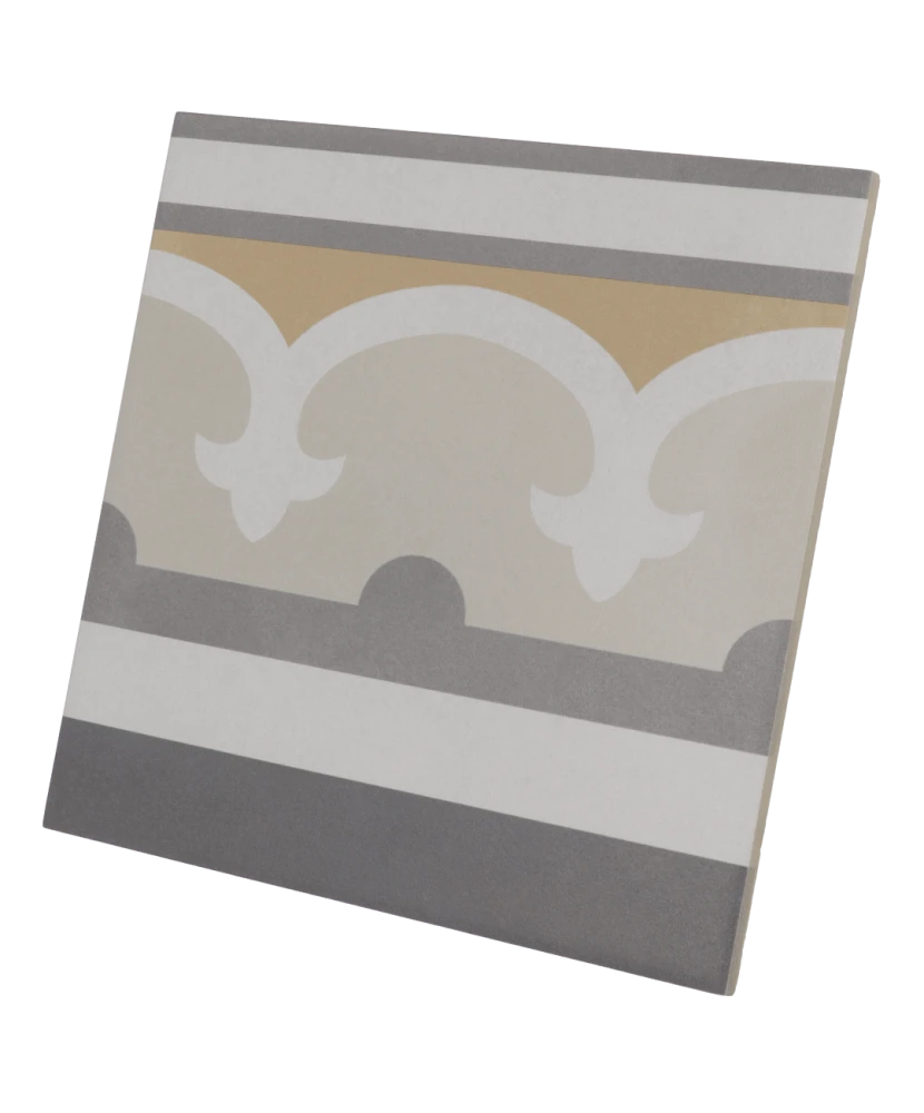 Carrelage Caprice Burgundy Border 20x20 cm - vue latérale du carreau